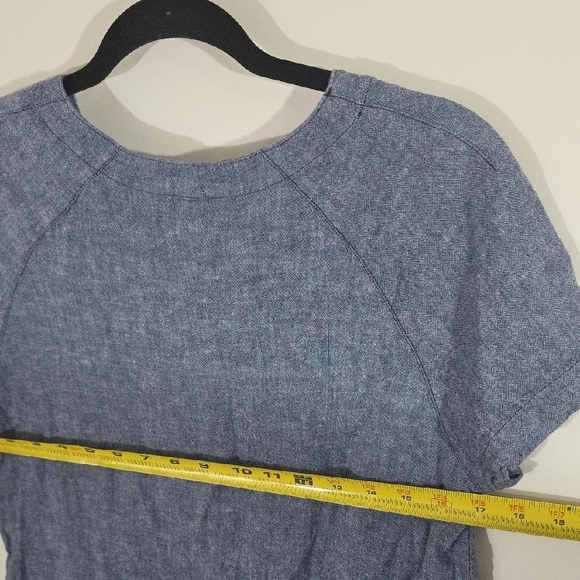 Christopher & Banks Blue Cuffed Sleeve T-Shirt - Picture 5 of 5